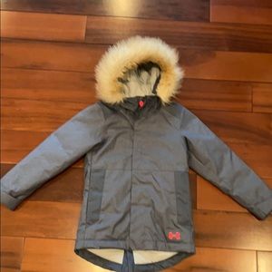Under Armour ski snow jacket faux fur